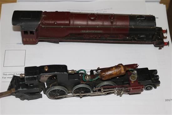 Two Hornby locomotives, various items of Hornby and Tri-ang rolling stock and accessories and sundry items,